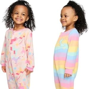 Kids Headquarters 2-Pack Blanket Sleepers | Unicorn Rainbow PJs | 6m 12m 18m